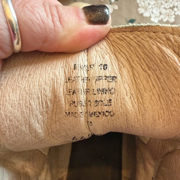 Freebird Hiker Combat boots Cream/White red stitching / laces EUC size 10 - Picture 5 of 10